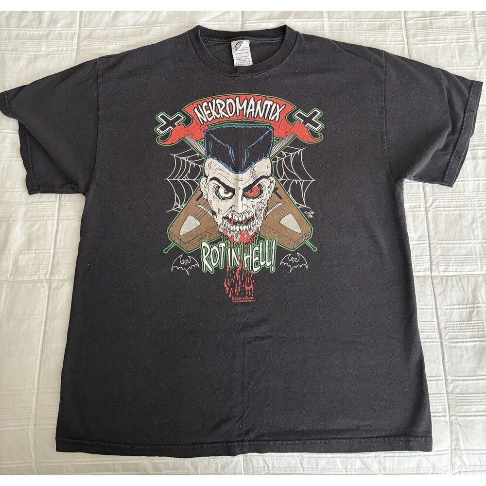 Nekromantix Rot In Hell T-Shirt 2007 Machete Adult Large